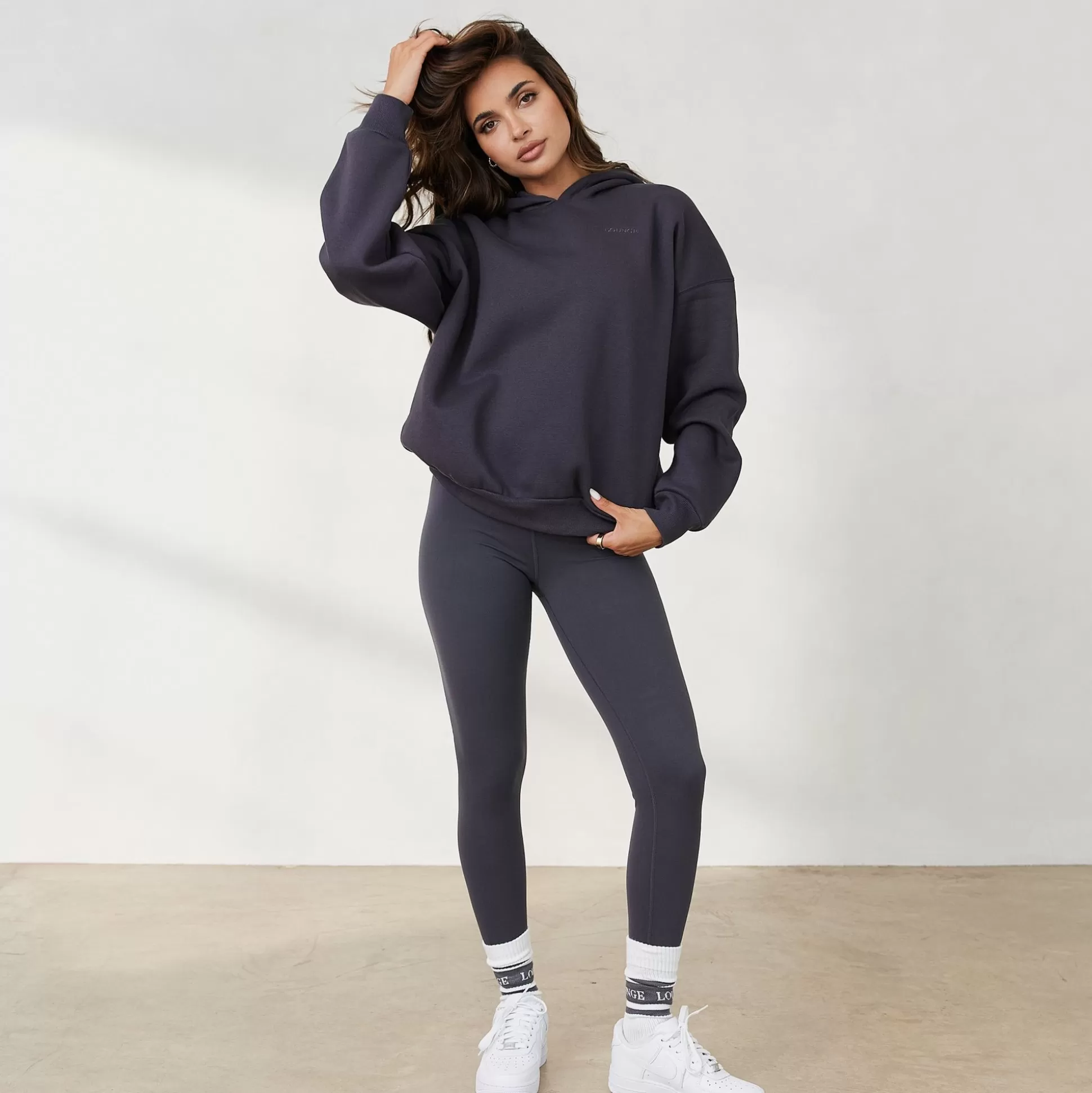 Online Lounge Underwear 365 Oversized Hoodie Pebble