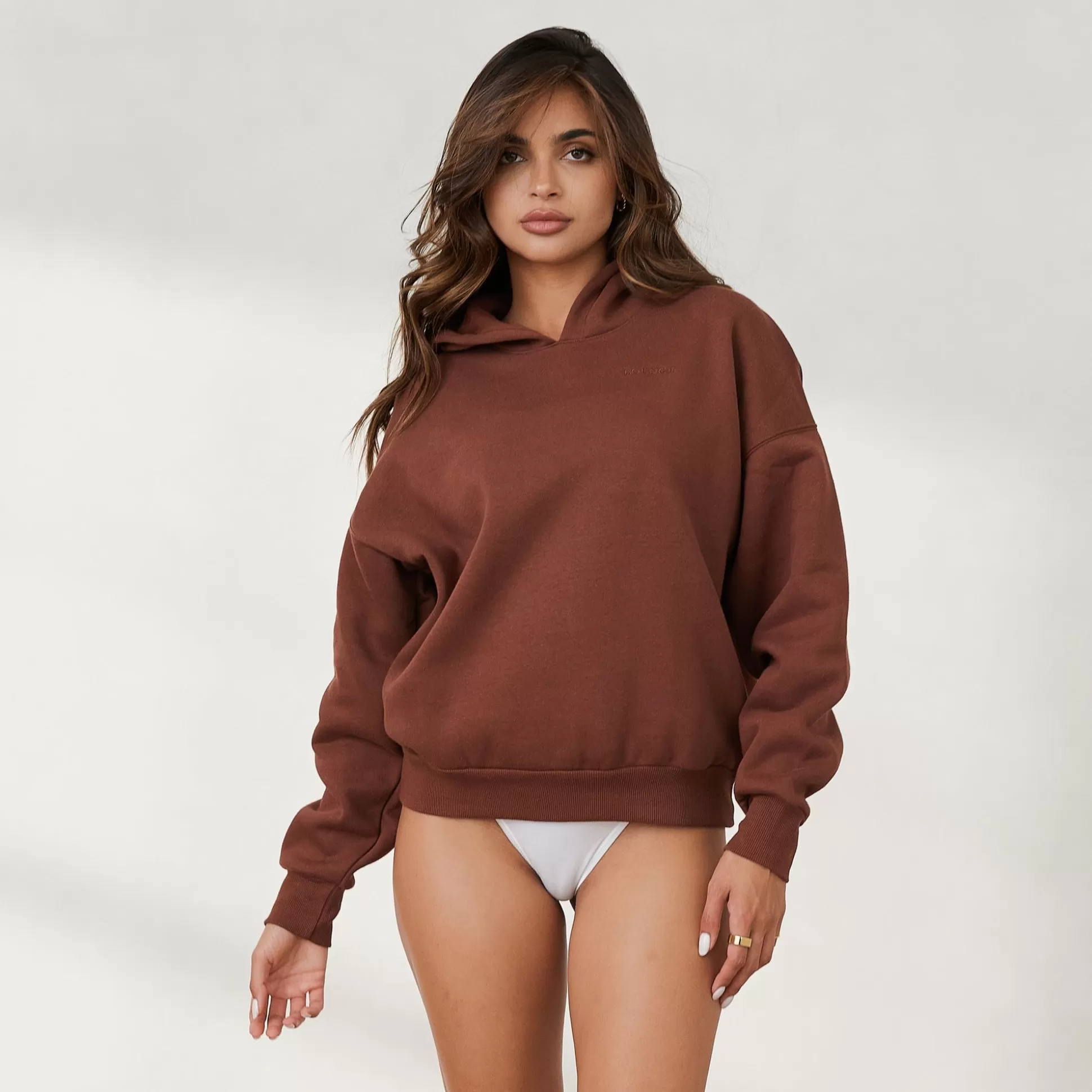 Cheap Lounge Underwear 365 Oversized Hoodie Chocolate