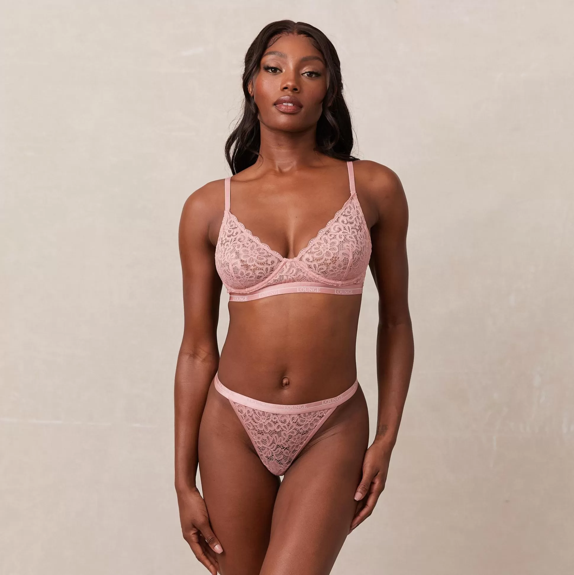 Hot Lounge Underwear Balcony Bra Pink