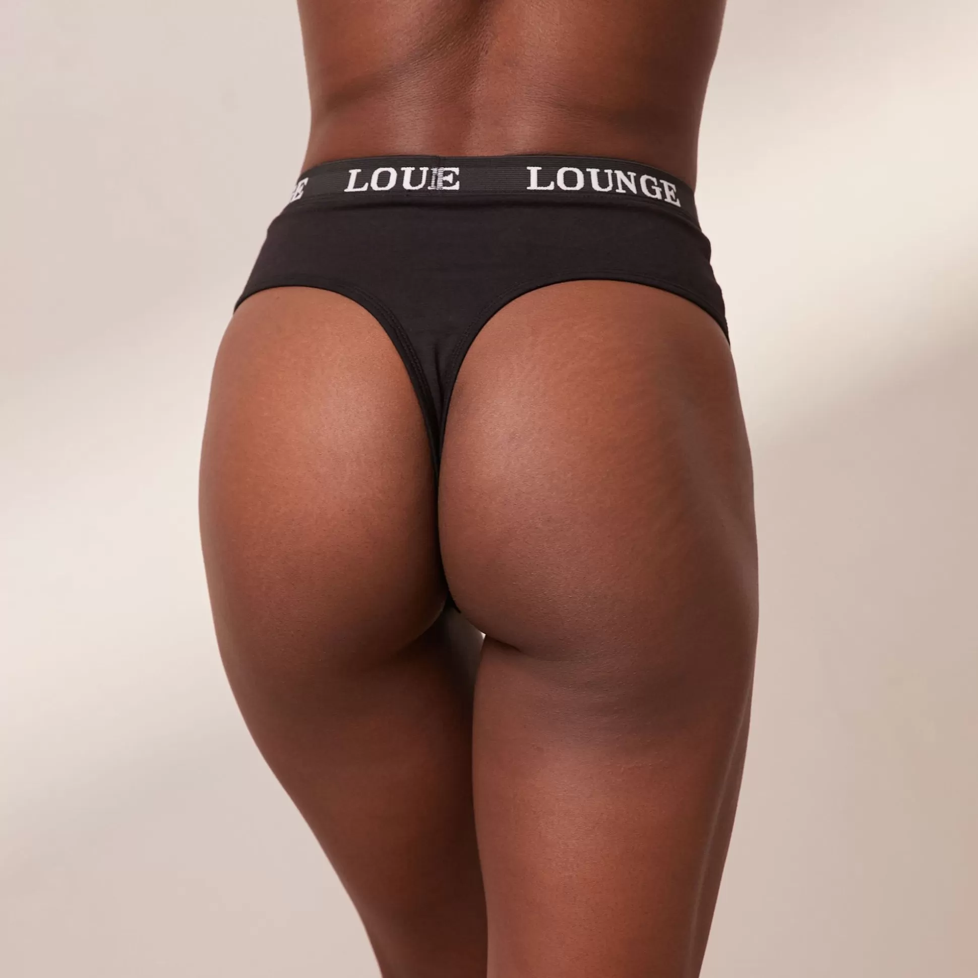 Fashion Lounge Underwear Bamboo Basic Thong Black