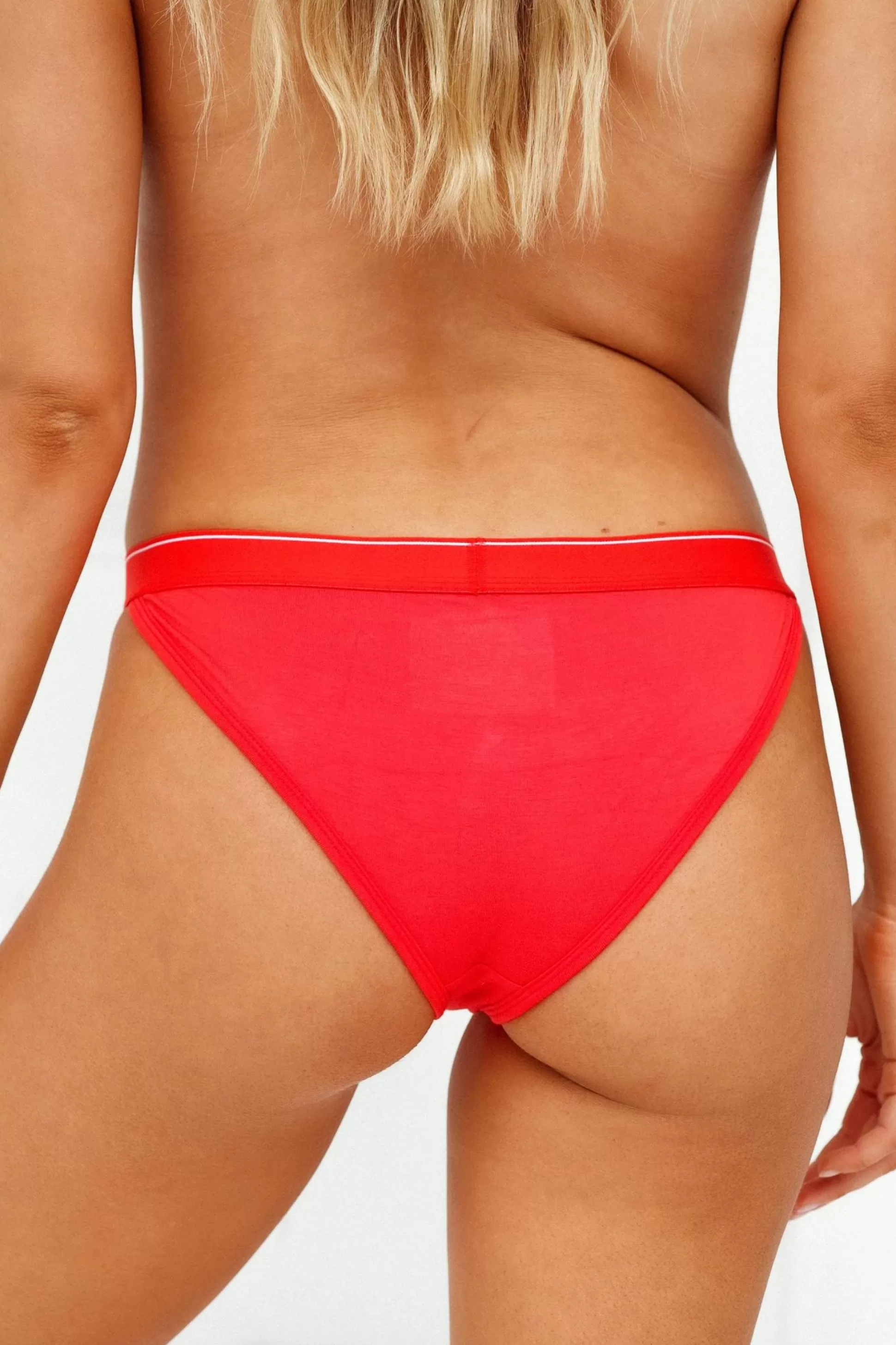 Fashion Lounge Underwear Bamboo Minimal Triangle Briefs Red