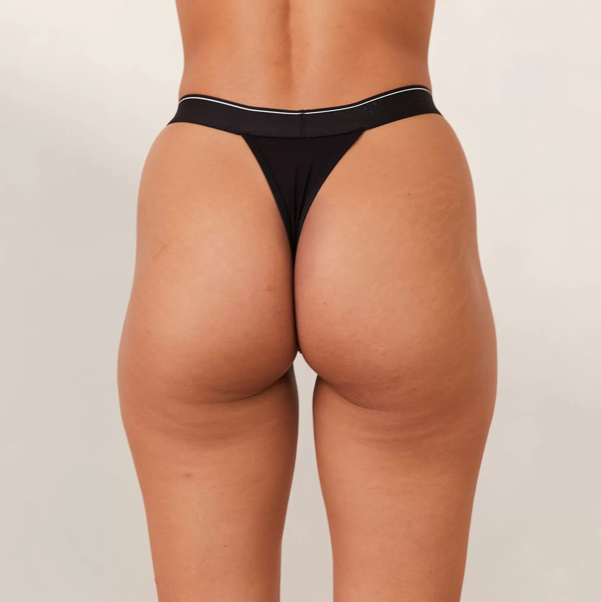 Cheap Lounge Underwear Bamboo Minimal Triangle Thong Black