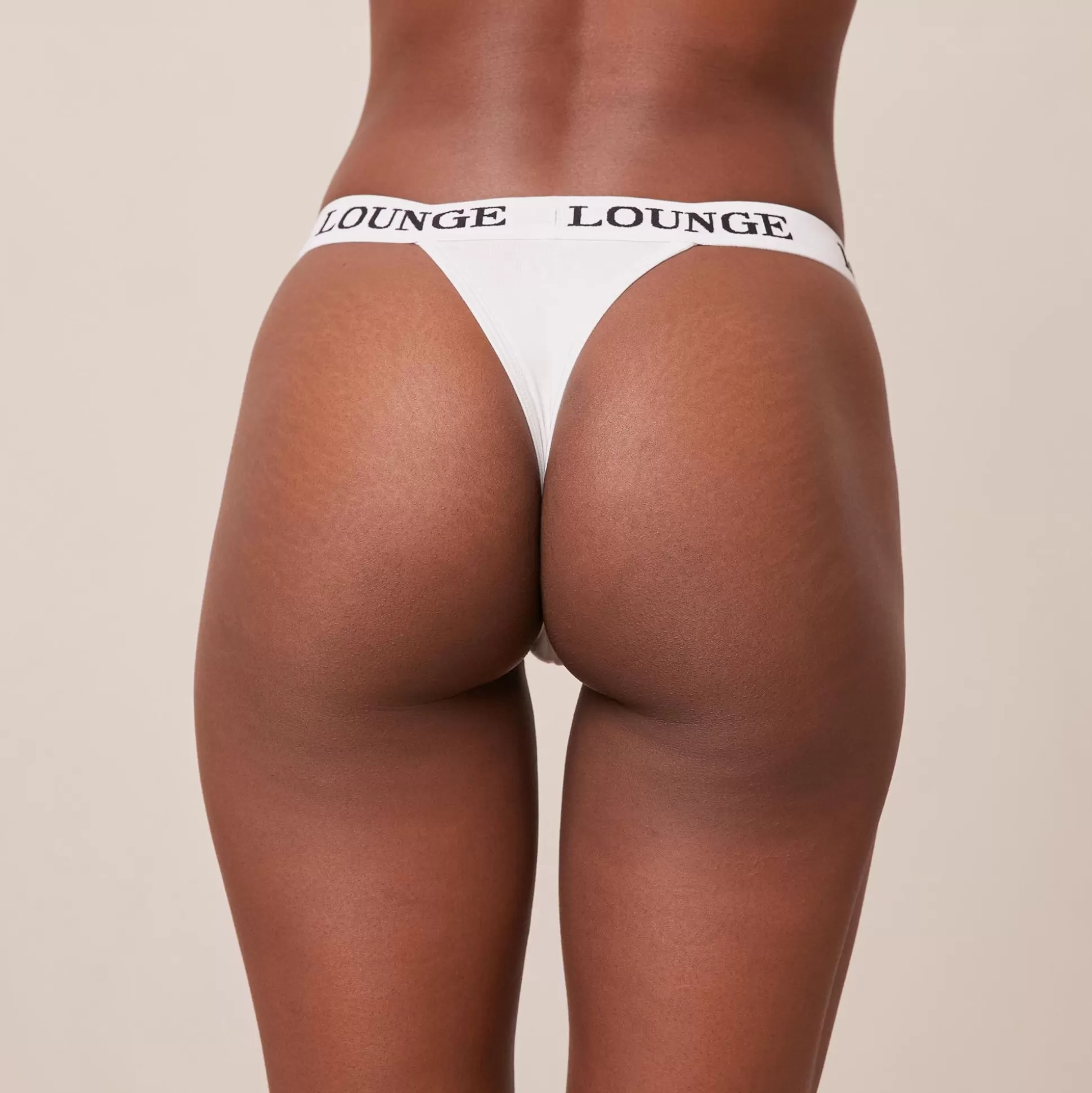 Shop Lounge Underwear Bamboo Triangle Thong All White