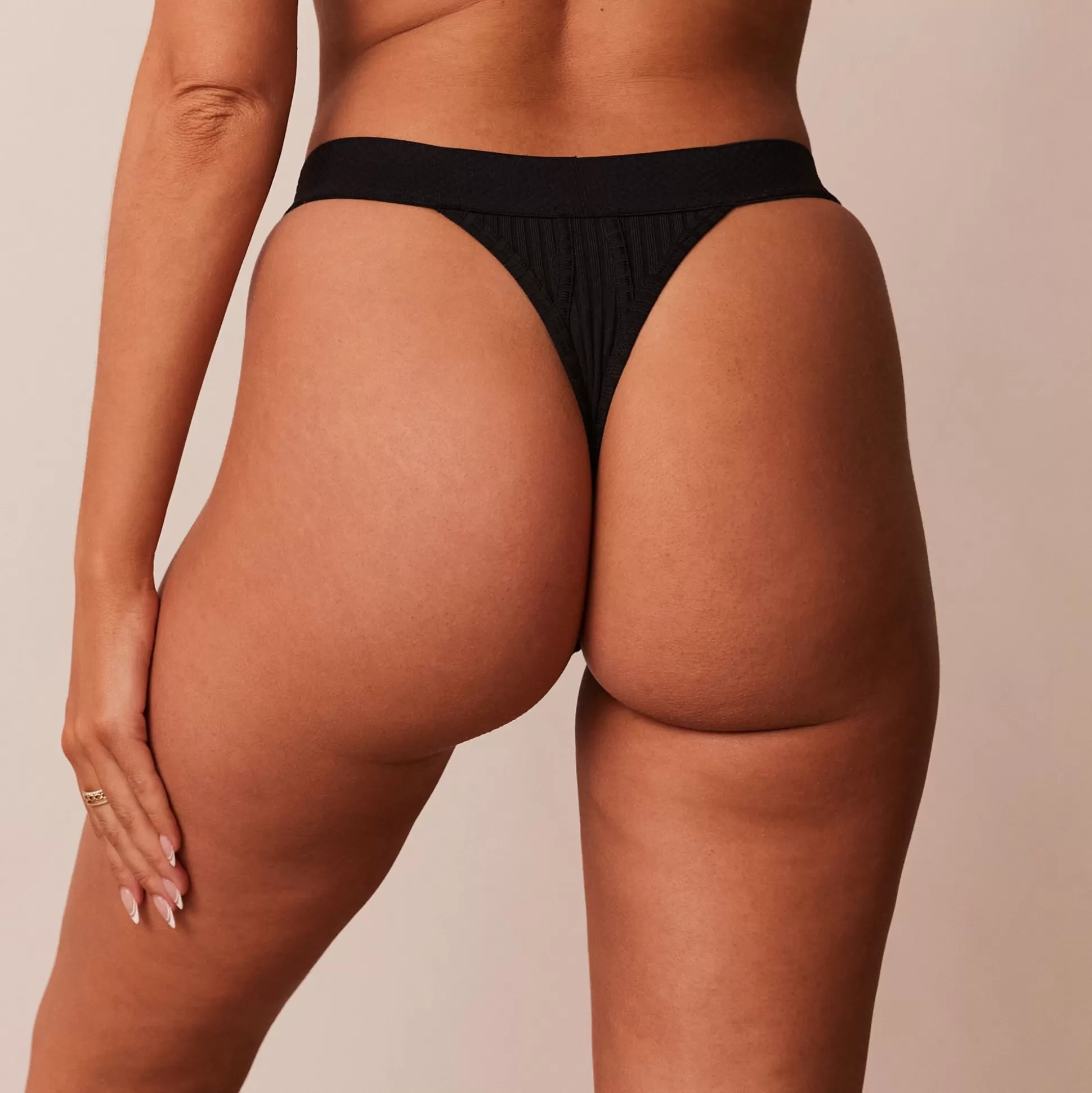 Cheap Lounge Underwear Bare Thong Black