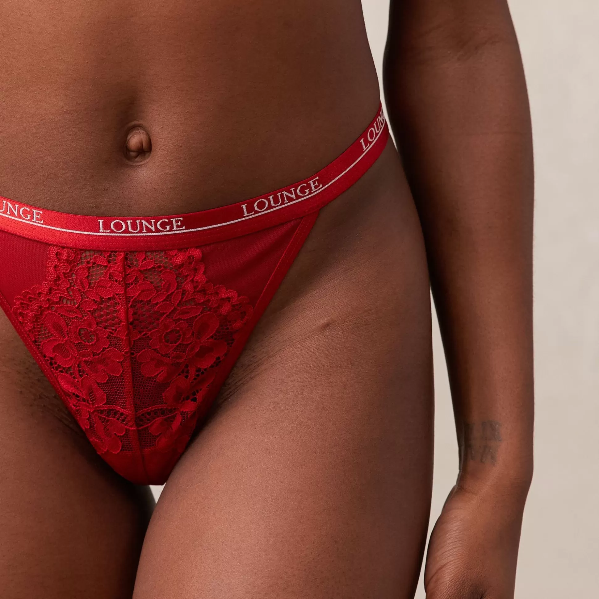 Store Lounge Underwear Blossom Thong Maroon