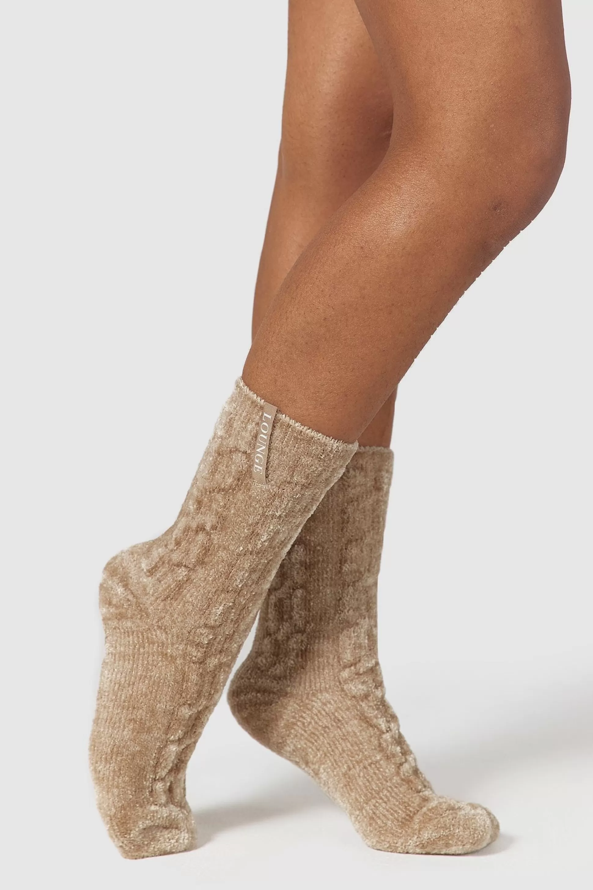 Best Lounge Underwear Chenille Knitted Socks Mink