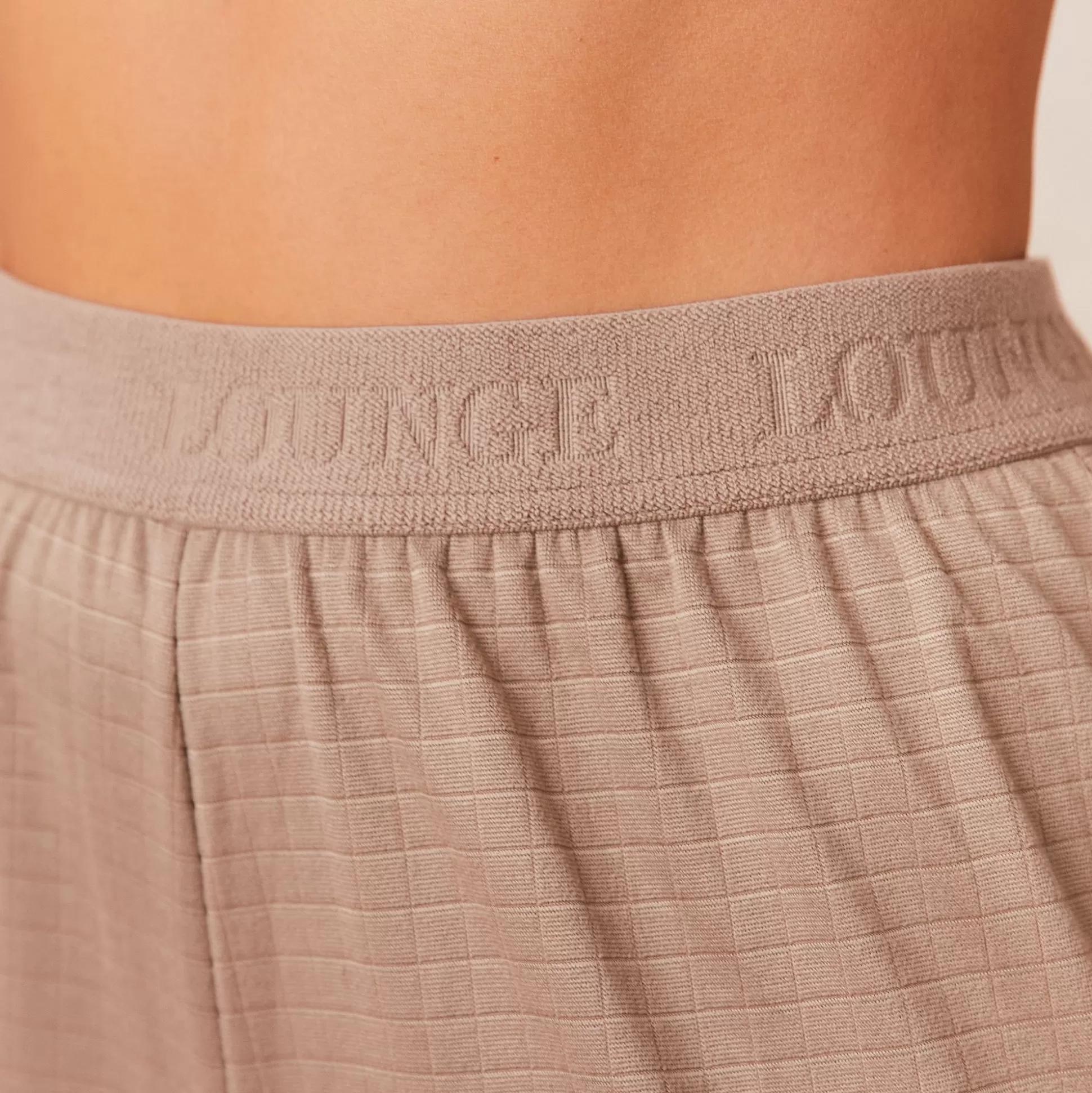 Best Lounge Underwear Classic Fleece Oversized Pyjama Trousers Fawn