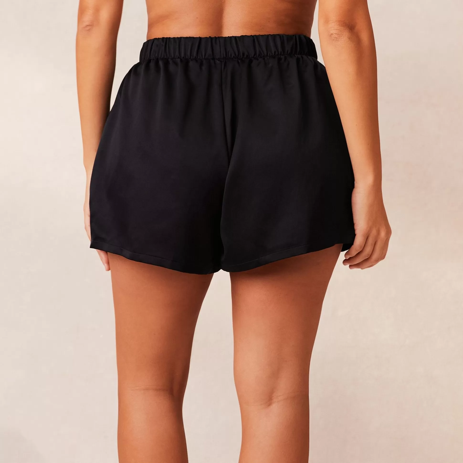 Outlet Lounge Underwear Classic Satin Pyjama Shorts Black