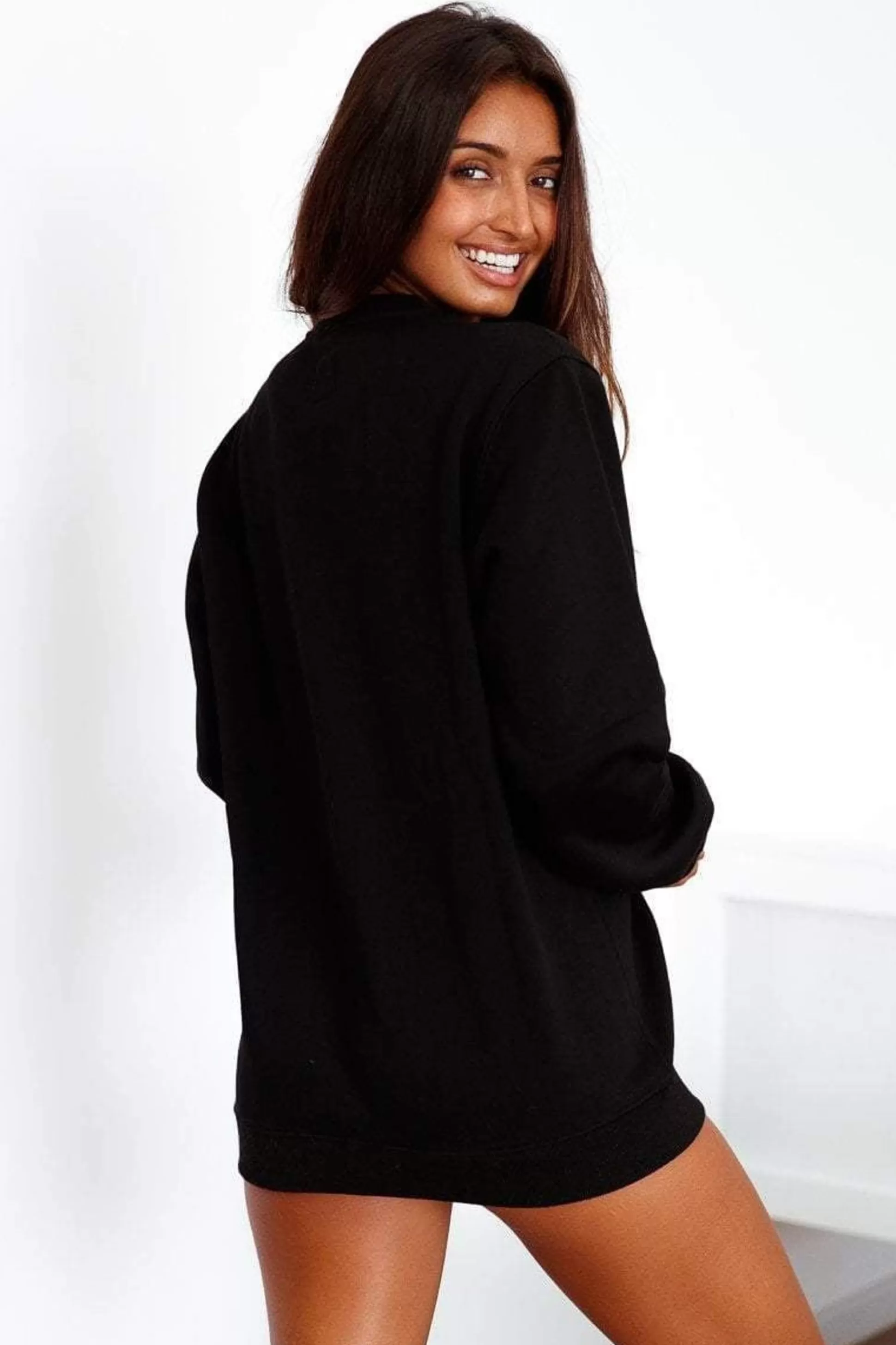 Store Lounge Underwear Crew Neck Jumper Black