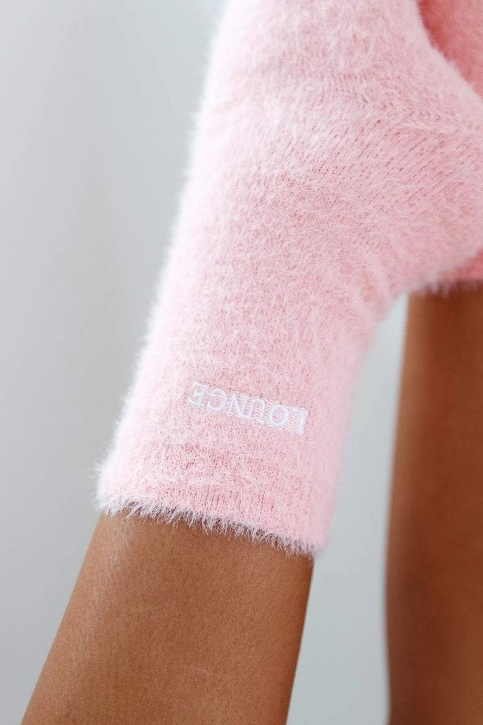 Best Lounge Underwear Embroidered Lounge Toastie Socks Pink