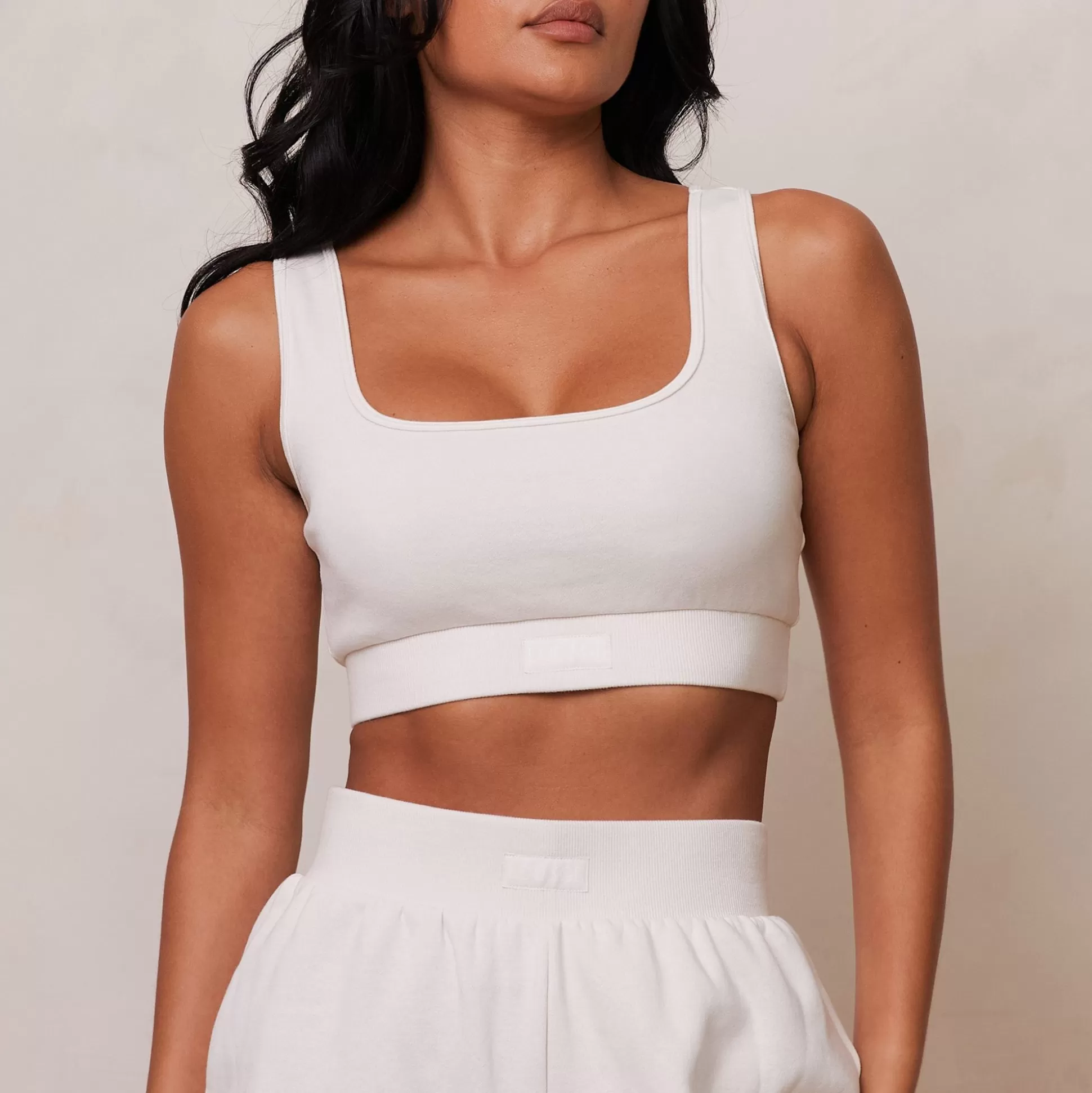 Discount Lounge Underwear Essential Crop Top Cream