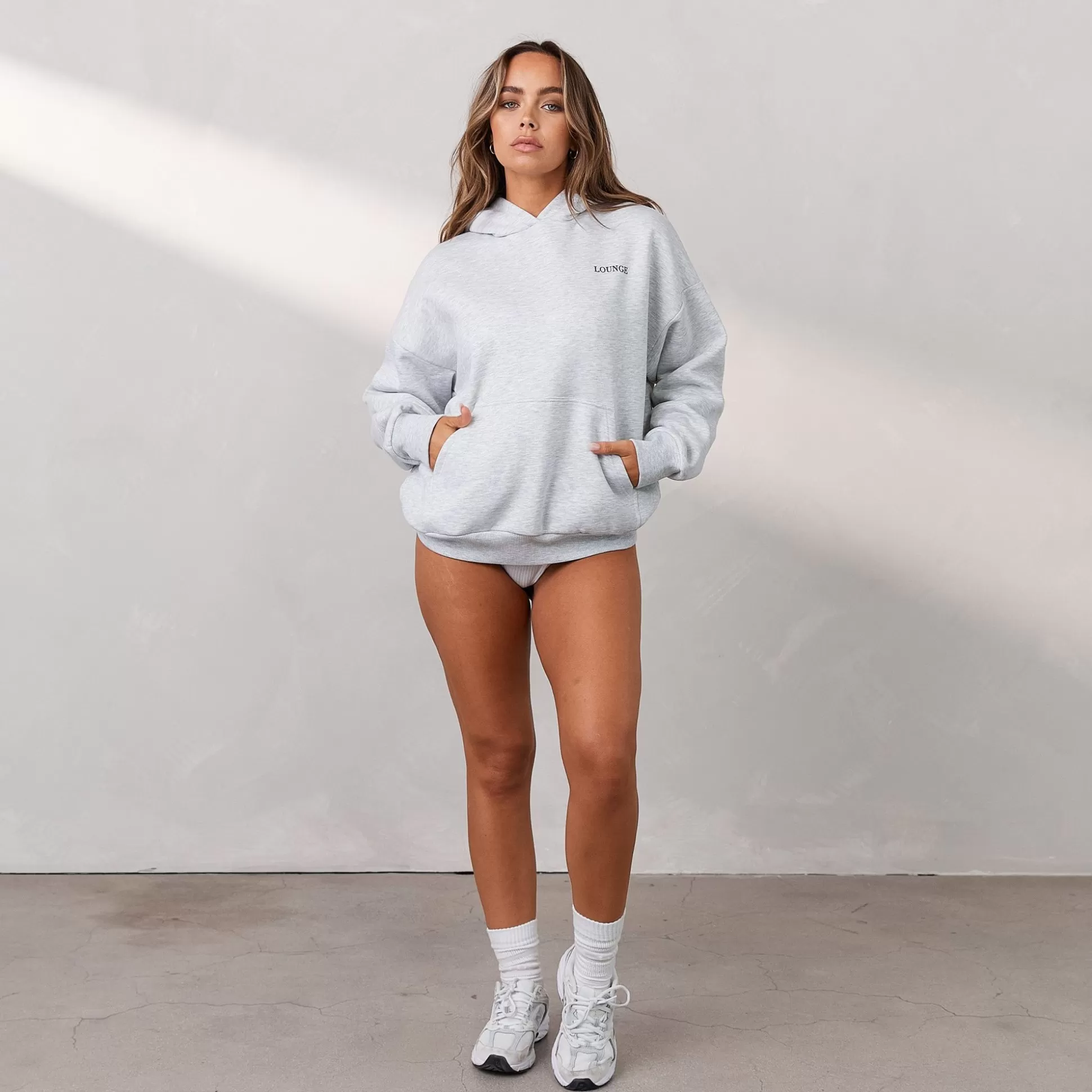 New Lounge Underwear Essential Oversized Hoodie Frost Melange