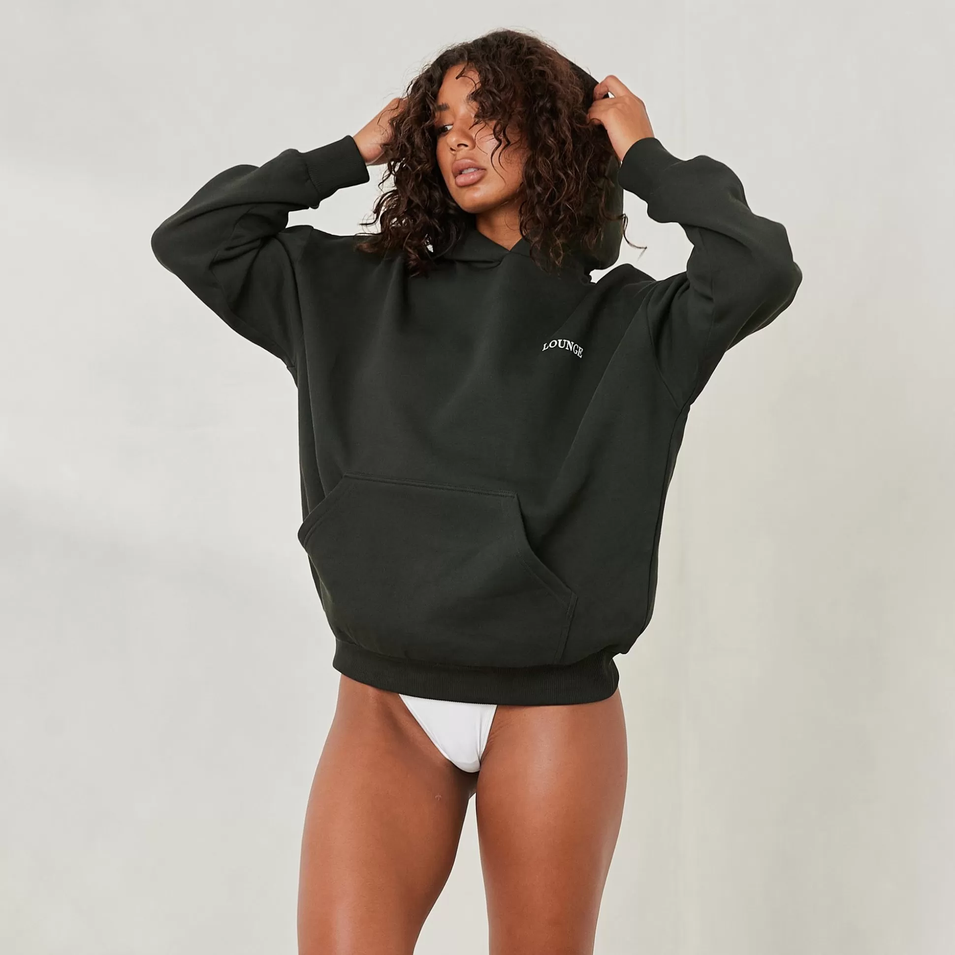 New Lounge Underwear Essential Oversized Hoodie Pine Green