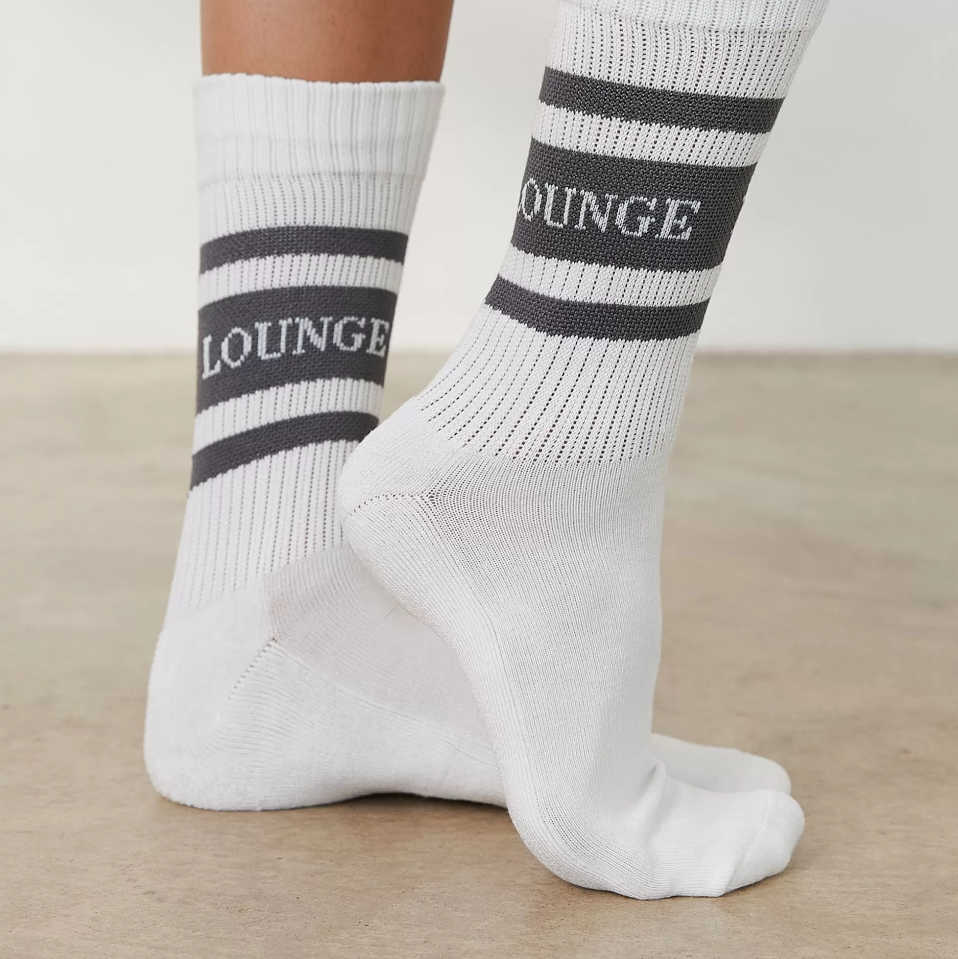 Online Lounge Underwear Essential Socks (2 Pack) Charcoal