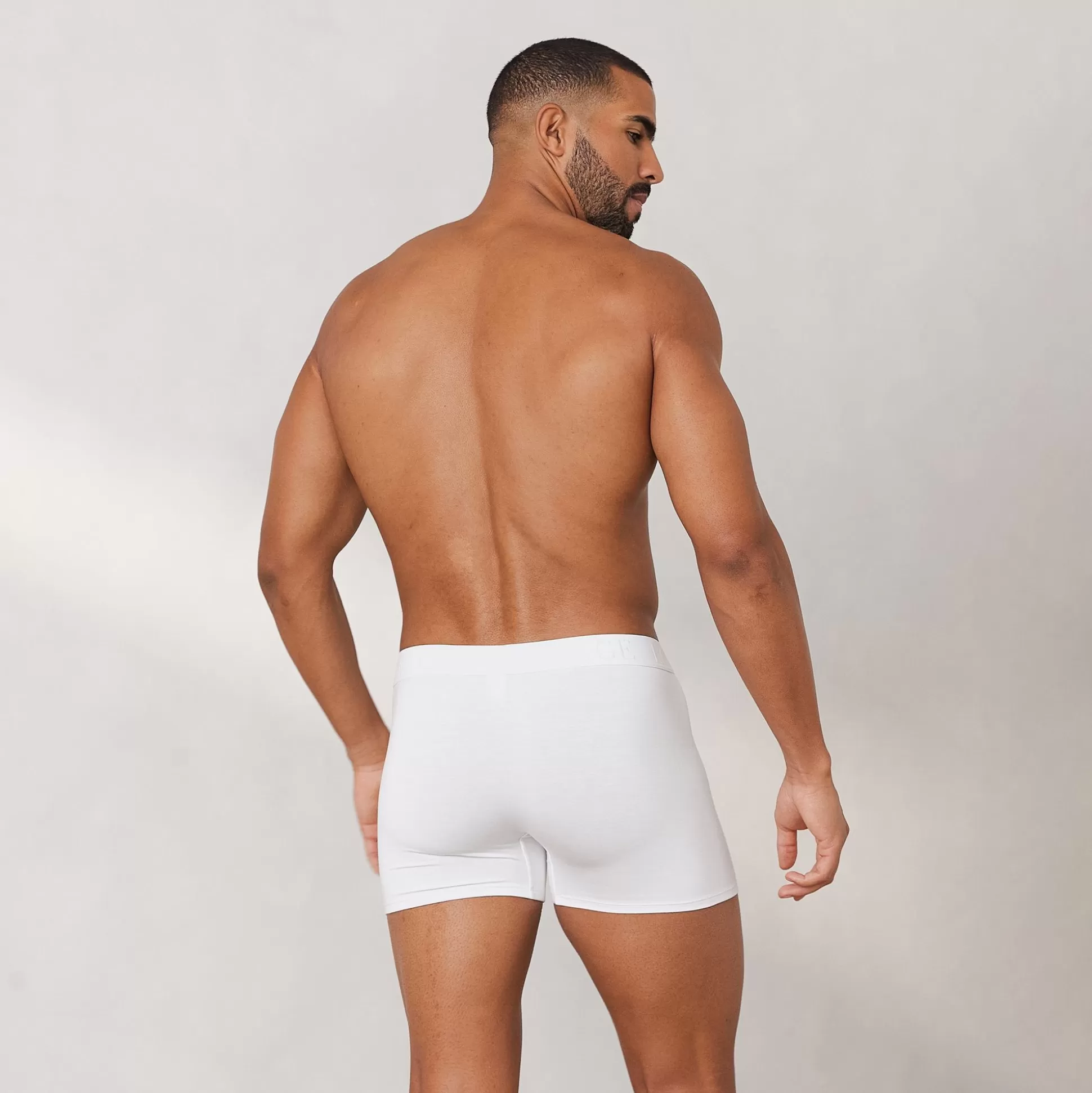 Hot Lounge Underwear Men'S Luxe Boxers (3 Pack) White