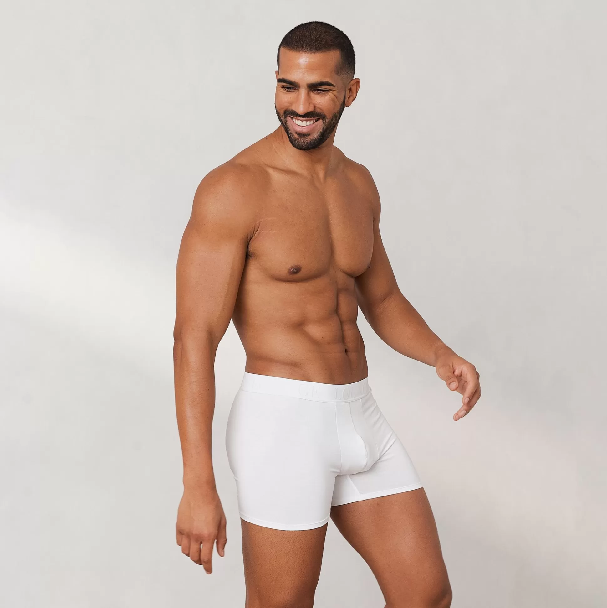 Hot Lounge Underwear Men'S Luxe Boxers (3 Pack) White