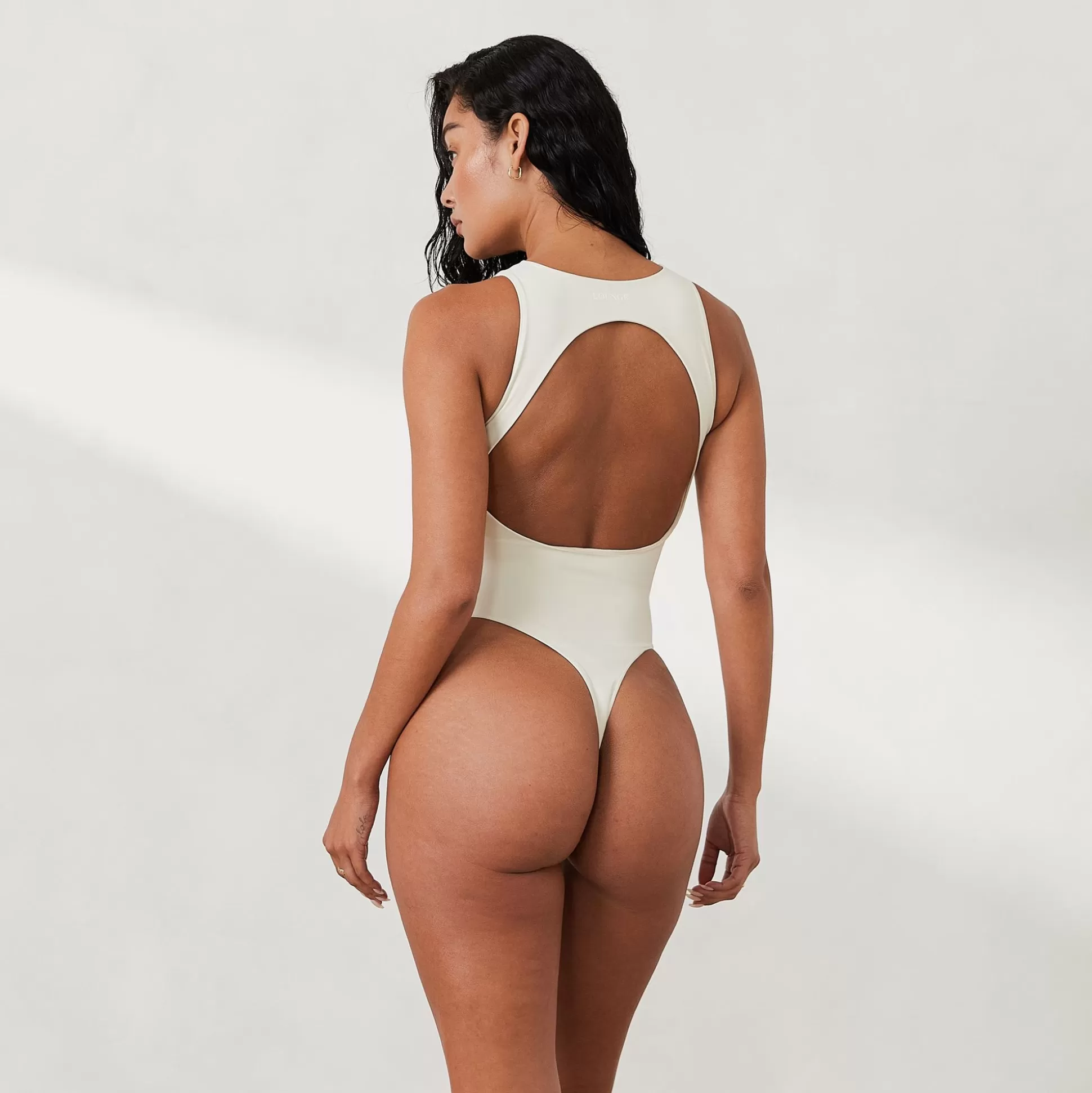 Hot Lounge Underwear Racerback Bodysuit X Jess Hunt Bone