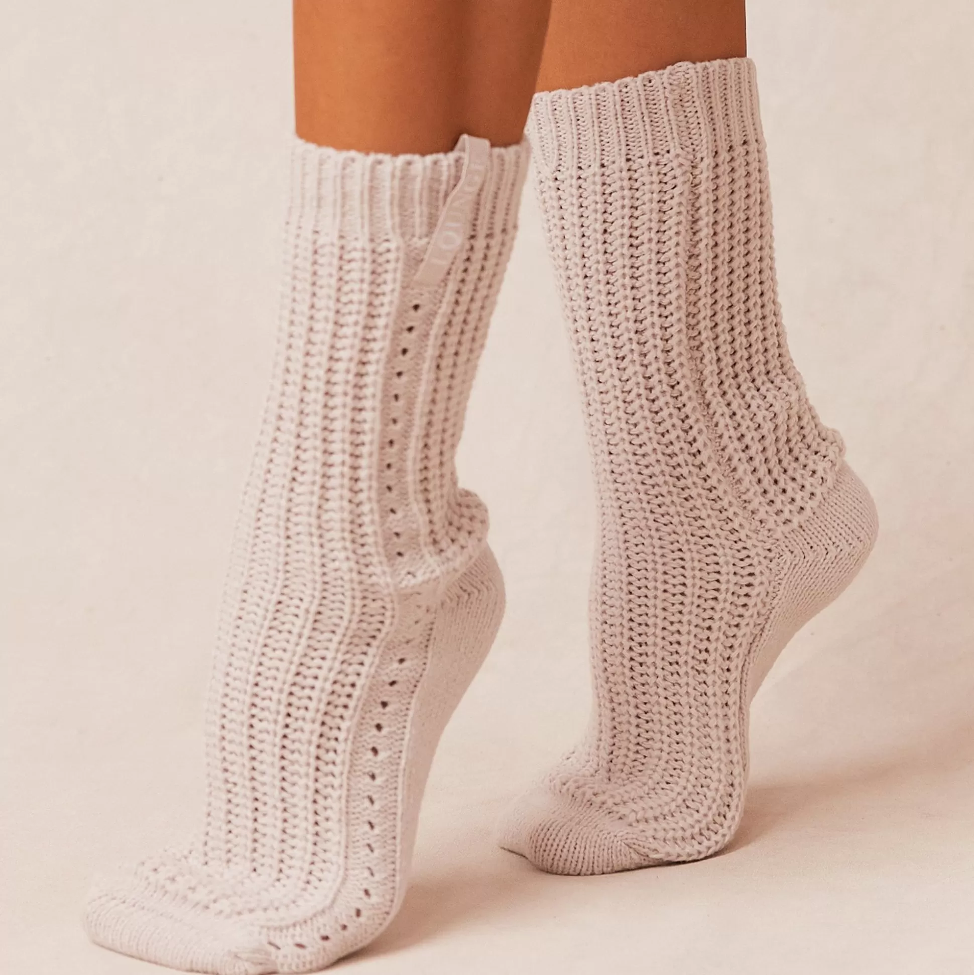 New Lounge Underwear Snooze Knitted Socks Cream