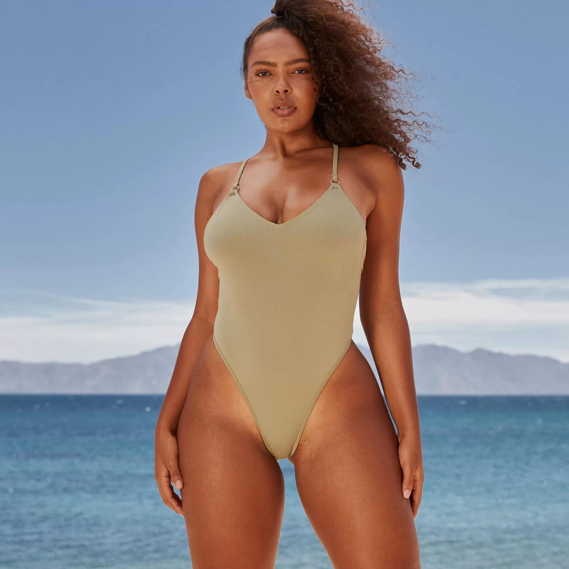 Flash Sale Lounge Underwear Statement One Piece Swimsuit Olive