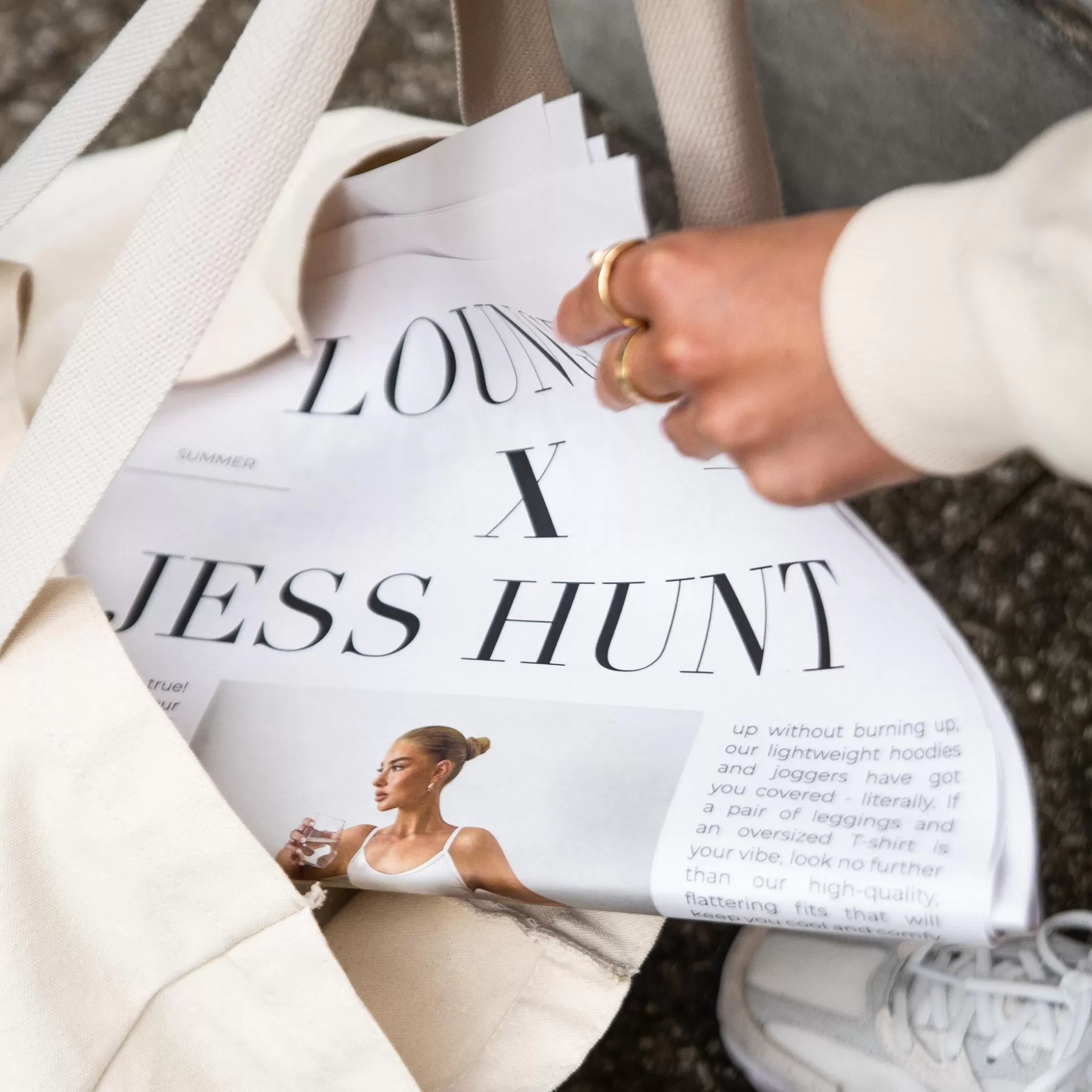 Fashion Lounge Underwear Tote Bag X Jess Hunt Bone