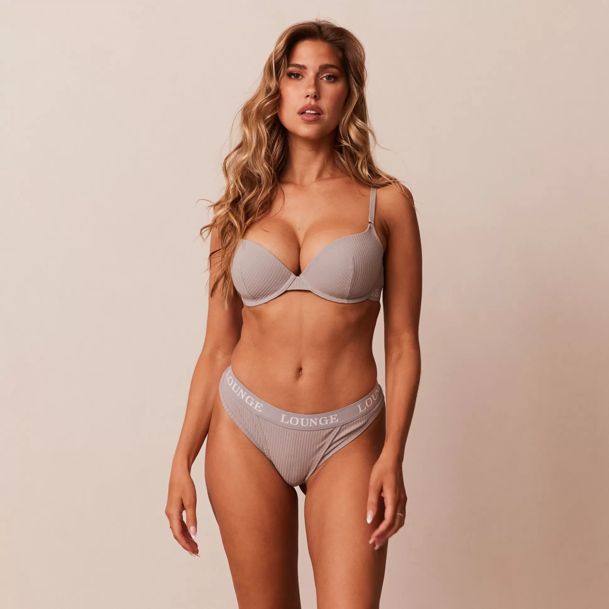 Flash Sale Lounge Underwear Ultra Comfort Ribbed T-Shirt Bra Grey