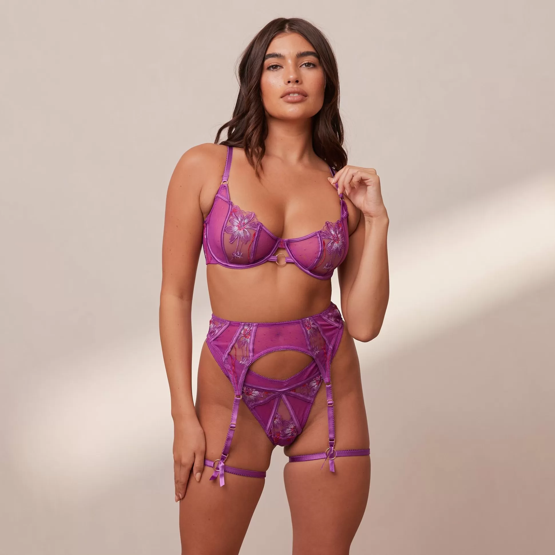 New Lounge Underwear Victoria Intimates Bra (Set) Purple