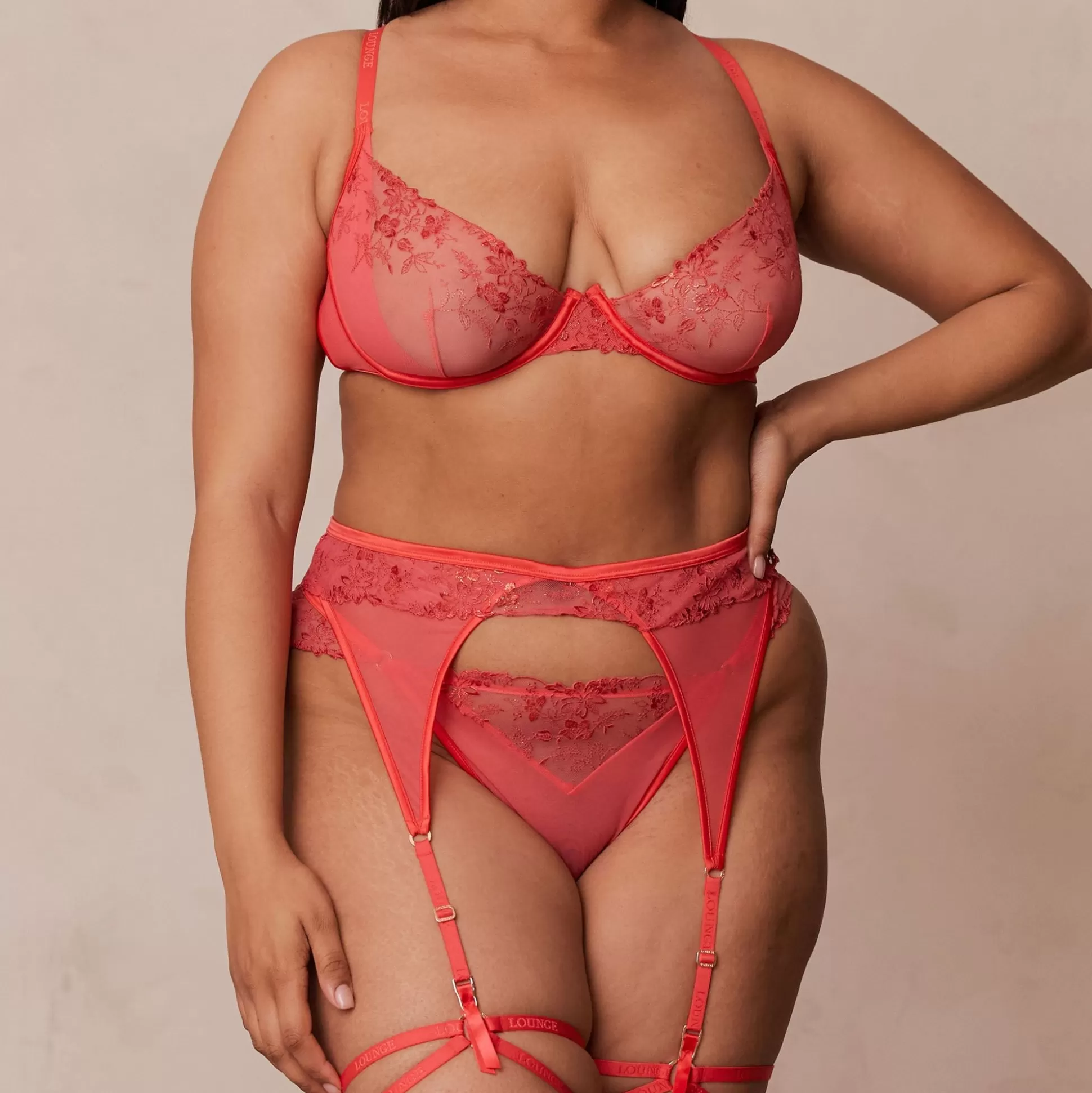 Clearance Lounge Underwear Vixen Intimates Bra (Set) Cherry